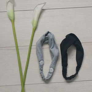*💖 2pc headbands with buttons for mask